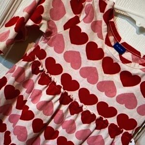 Matching diaper cover soft heart sleeve shirt